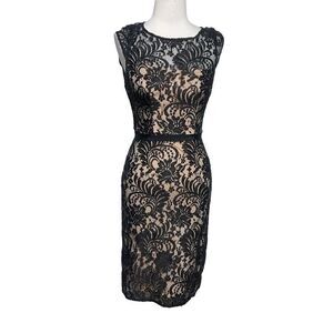 David's Bridal Black Lace Mother of the Bride Dress Size 2